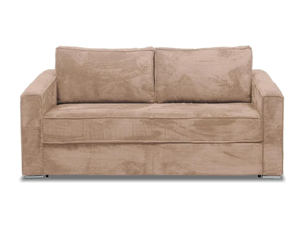 Sofá cama de 4 plazas de apertura rápida de pana color Decounico - 160 cm de ancho - Colchón de 22 cm Decounico