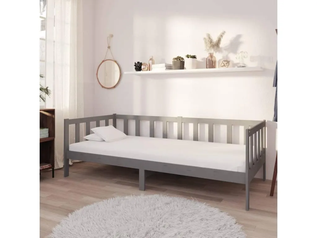 Sofá cama de Casabellaes maciza de Casabellaes gris 90x200 cm 01674BDWU