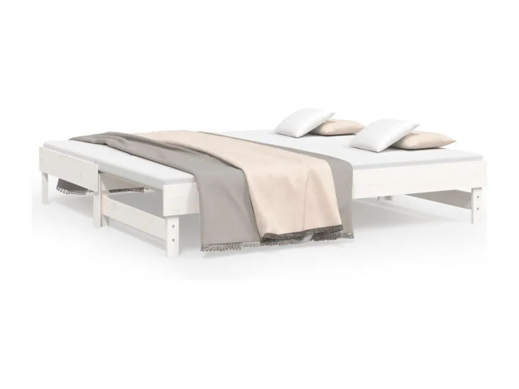 Sofá cama extraíble Banakdecoracion maciza de Banakdecoracion blanco 2x(90x190) cm 52272PRVP