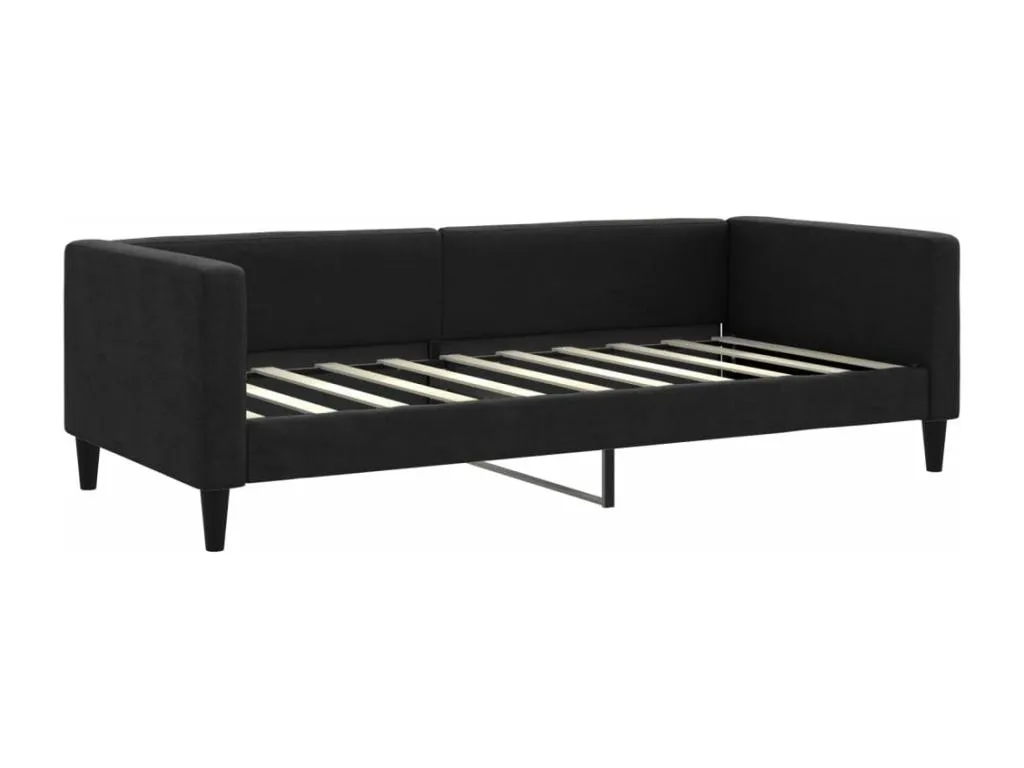 Sofá Cama Tela Negro 90x190 cm Decohoguera ES4584611