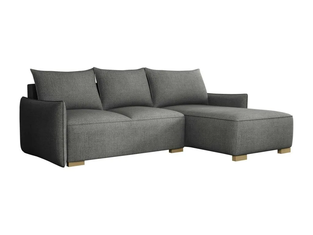 Sofá rinconero Decocasaes 226 Gris Función de descanso Caja de ropa de cama 240x155cm bbwn22556