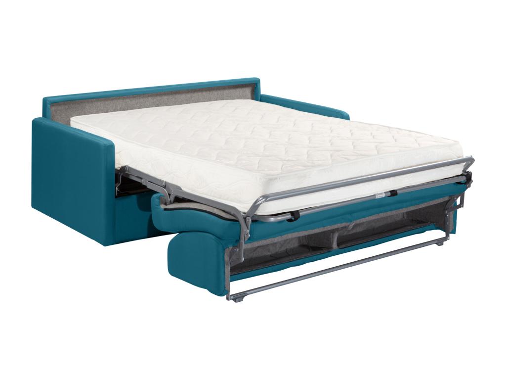 Sofá cama italiano 3 plazas de Nidolux- Turquesa- Cama 140 cm- Colchón 18 cm