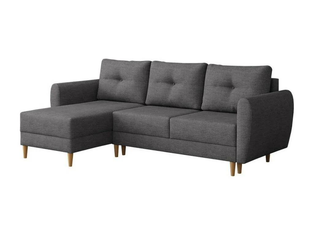 Sofá rinconero Casabellaes 105 Gris Función de descanso Caja de ropa de cama 235x145x93cm SUUE57152