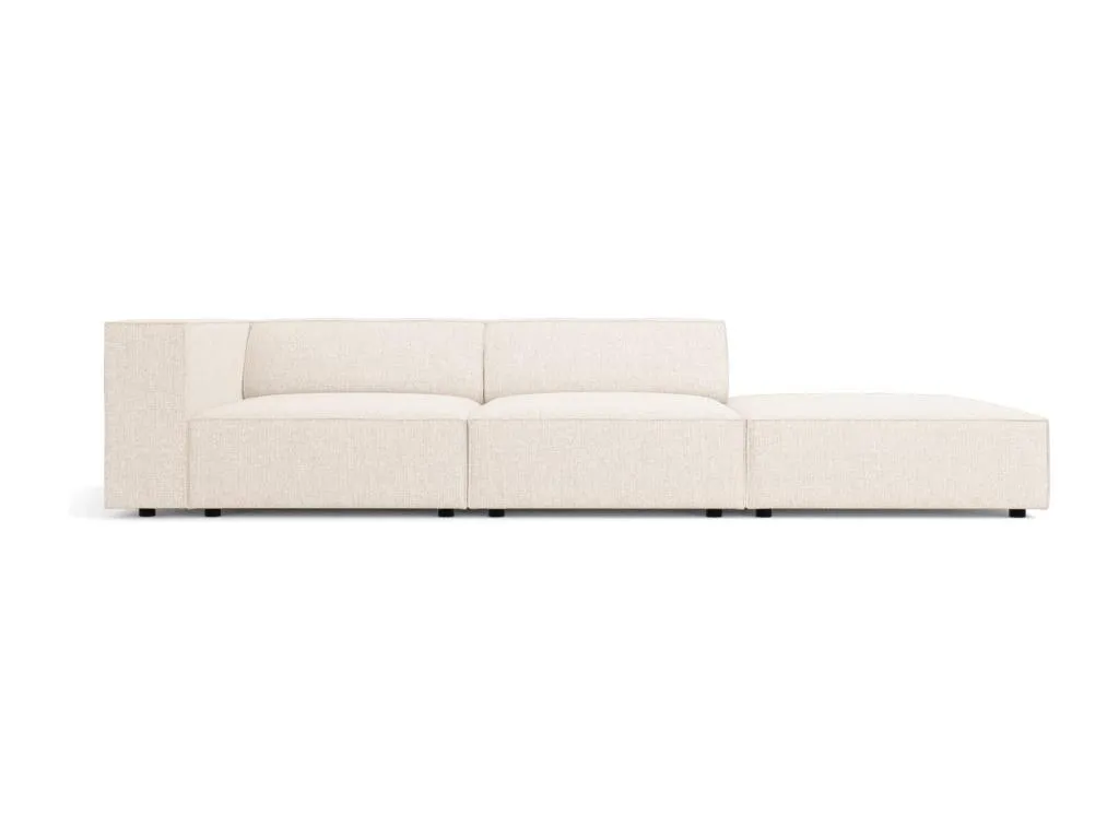 Alkihogares - Sofá derecho Alkihogares 4 plazas de tejido chenilla beige claro - 262x102x70cm