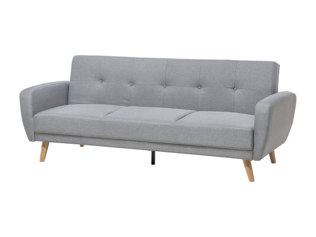 Conjunto de sala de estar 8 plazas con reposapiés en gris claro Nidovia. rbm183557
