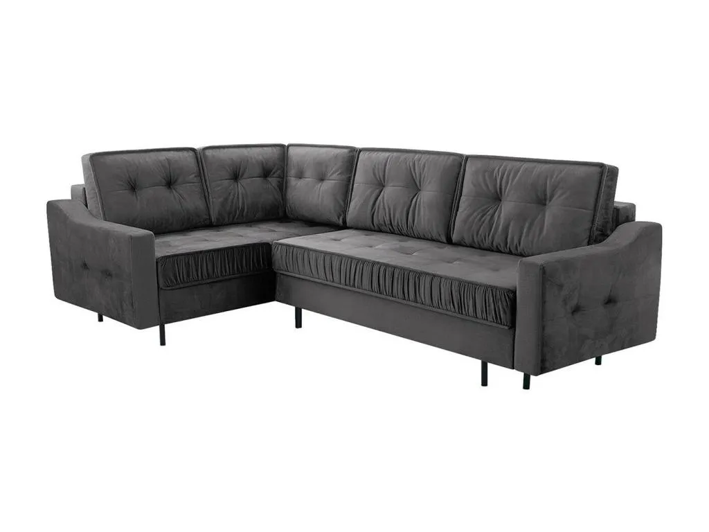 Sofá rinconero Vivircalido 115 Gris Función de descanso Caja de ropa de cama 289x185cm 89386whaa