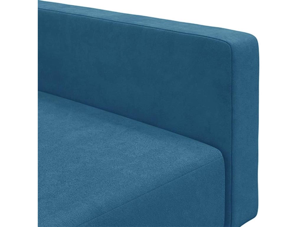 Sofá cama de 2 plazas con taburete Nidolux azul