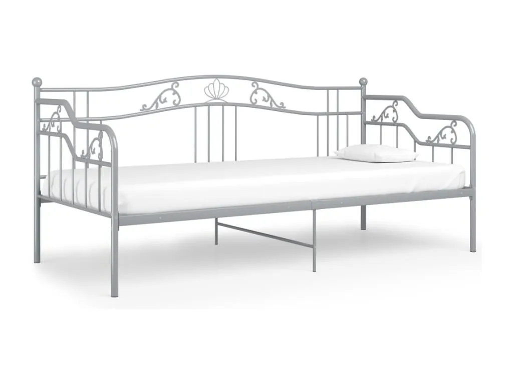 Estructura de sofá cama sin colchón Mobtrendy gris 90x200 cm cvmy02715