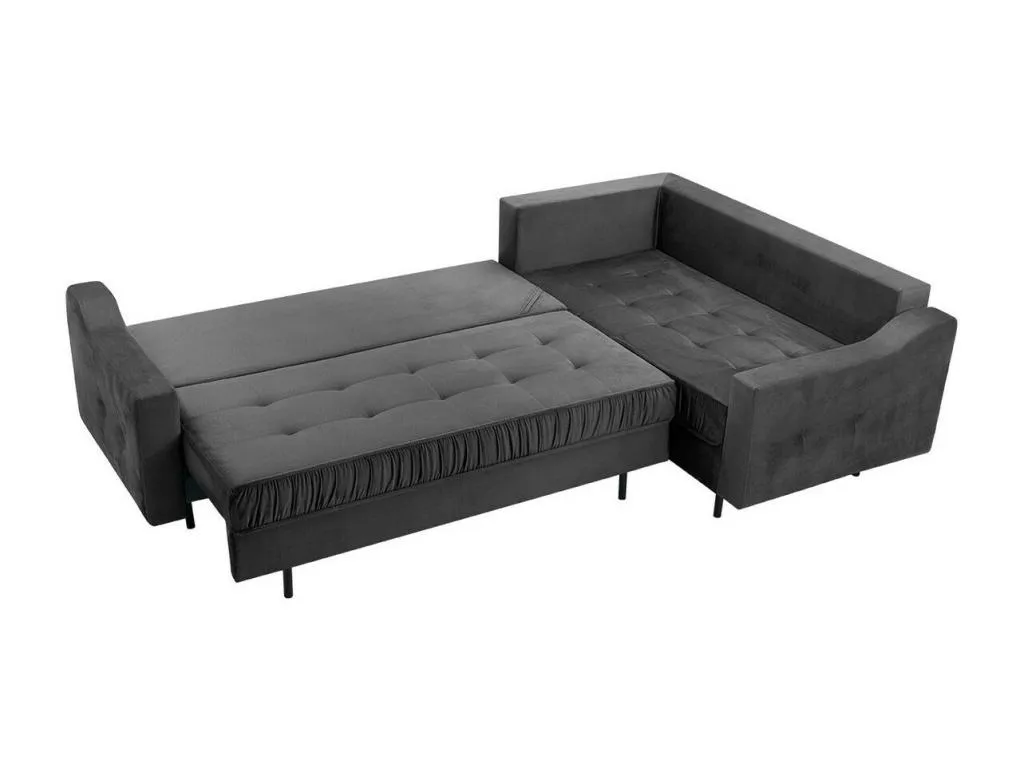 Sofá rinconero Vivircalido 115 Gris Función de descanso Caja de ropa de cama 289x185cm 89386whaa