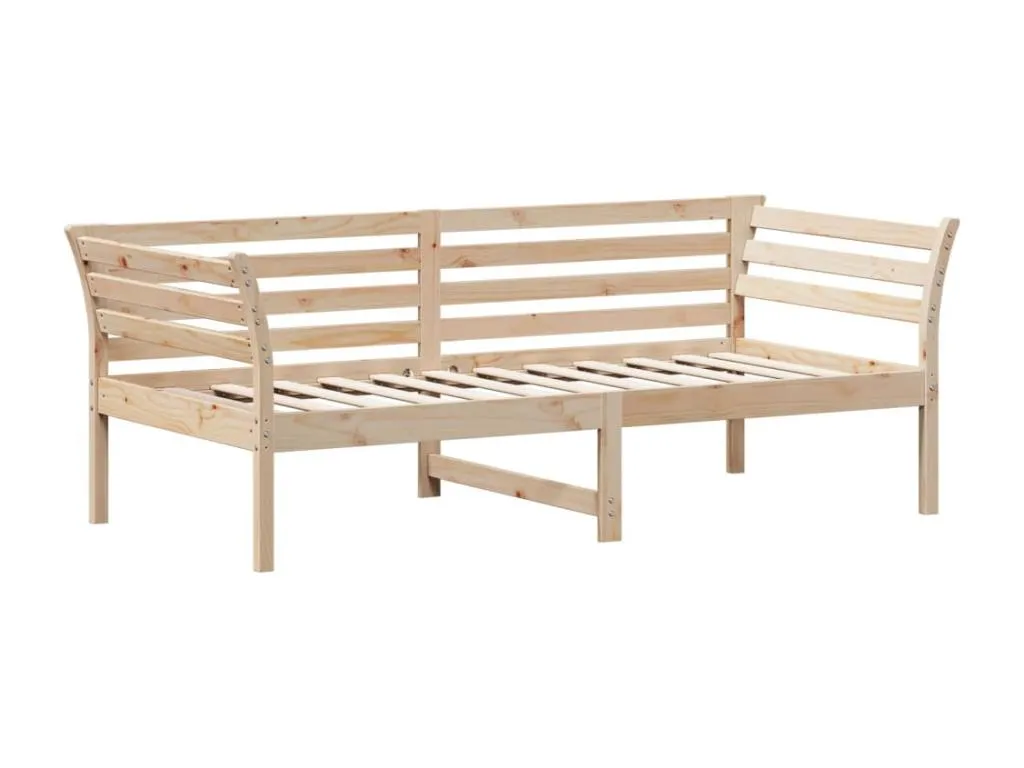 Sofá cama de Homepleno maciza de Homepleno 75x190 cm Marrón ddth04516
