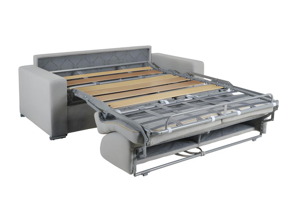 Sofá cama de apertura rápida 4 plazas Nidolux- Marrón- Cama 160 cm- Colchón 14 cm