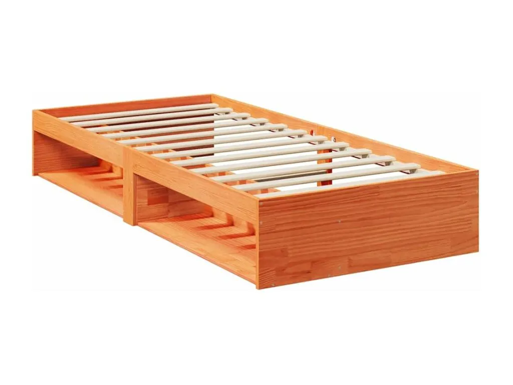 Sofá cama sin colchón Micasacool maciza Micasacool marrón cera 90x190 cm