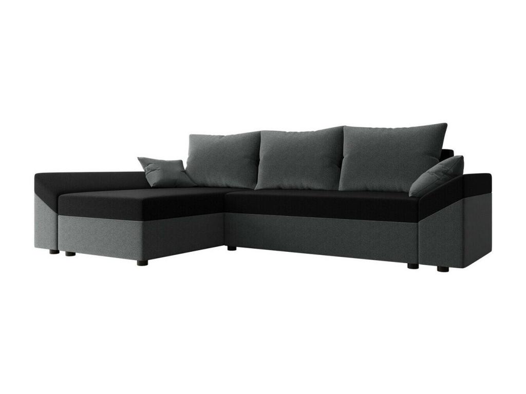 Sofá rinconero Memphis 130 Gris Función de descanso Caja de ropa de cama 240x140x82cm