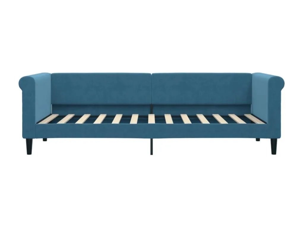 Sofá cama sin colchón terciopelo azul 80x200 cm