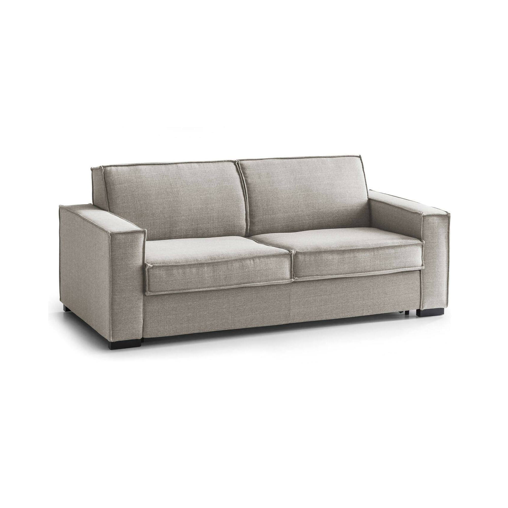Sofá fijo de 2 plazas en tela tórtola, 160x95 cm lw6541e6