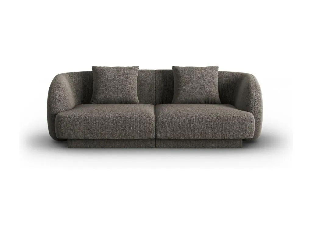 Homepleno - Sofá Homepleno 2 plazas de tejido chenilla gris - 180x90x70cm dfwq29366