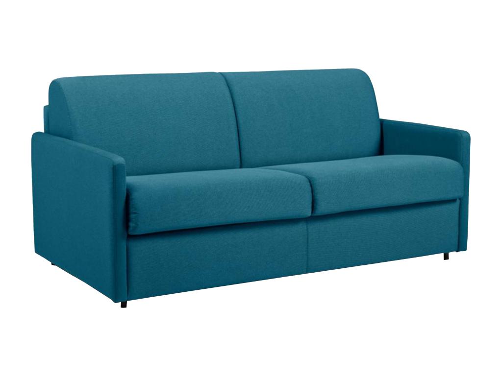 Sofá cama italiano 3 plazas de Nidolux- Turquesa- Cama 140 cm- Colchón 18 cm