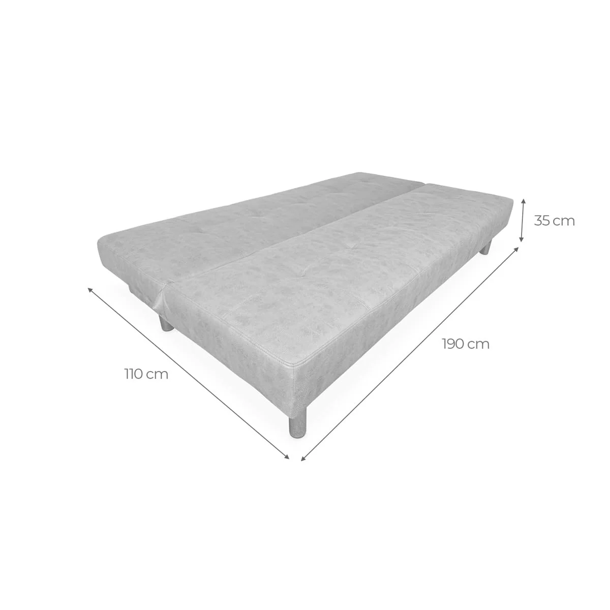 Sofá cama clic clac 3 plazas gris Homey