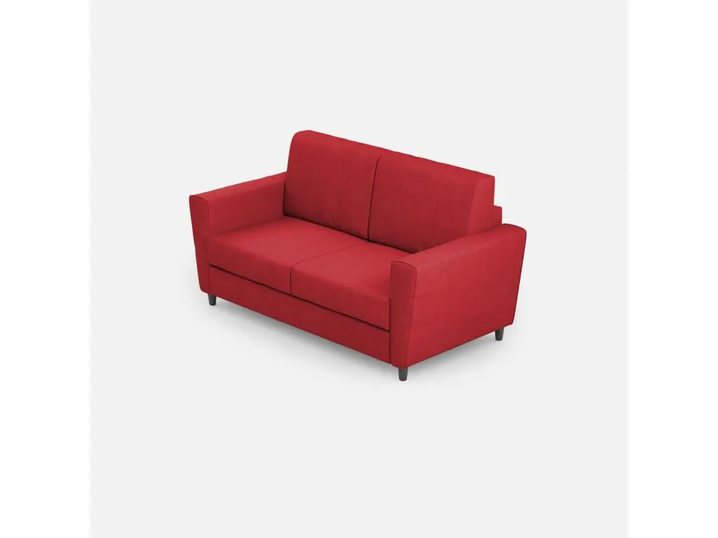 Sofá Sancaldeco mediano de 2 plazas (dos plazas de 70 cm) dimensiones exteriores L.172 cm color rojo OAQL27515