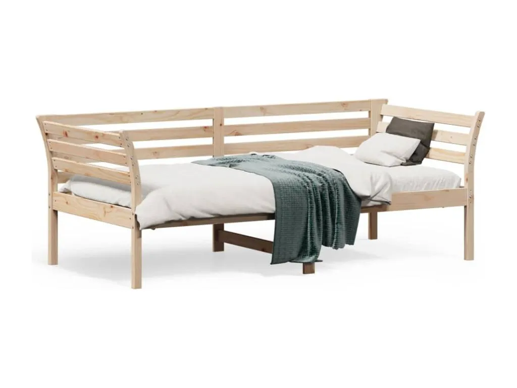 Sofá cama de Homepleno maciza de Homepleno 75x190 cm Marrón ddth04516