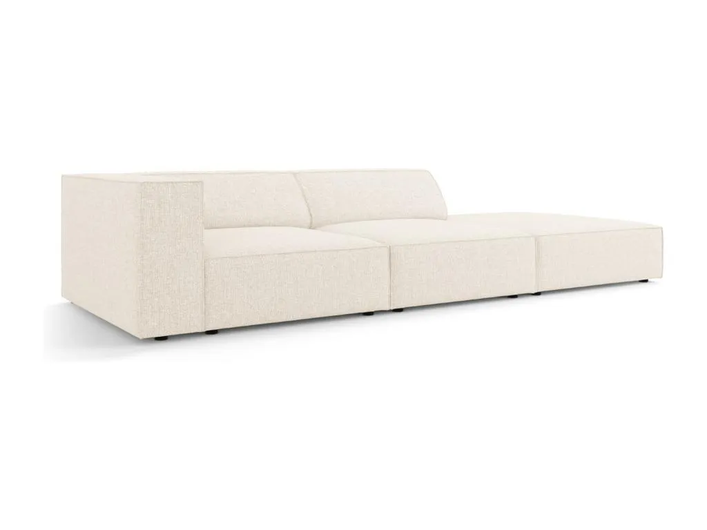 Alkihogares - Sofá derecho Alkihogares 4 plazas de tejido chenilla beige claro - 262x102x70cm