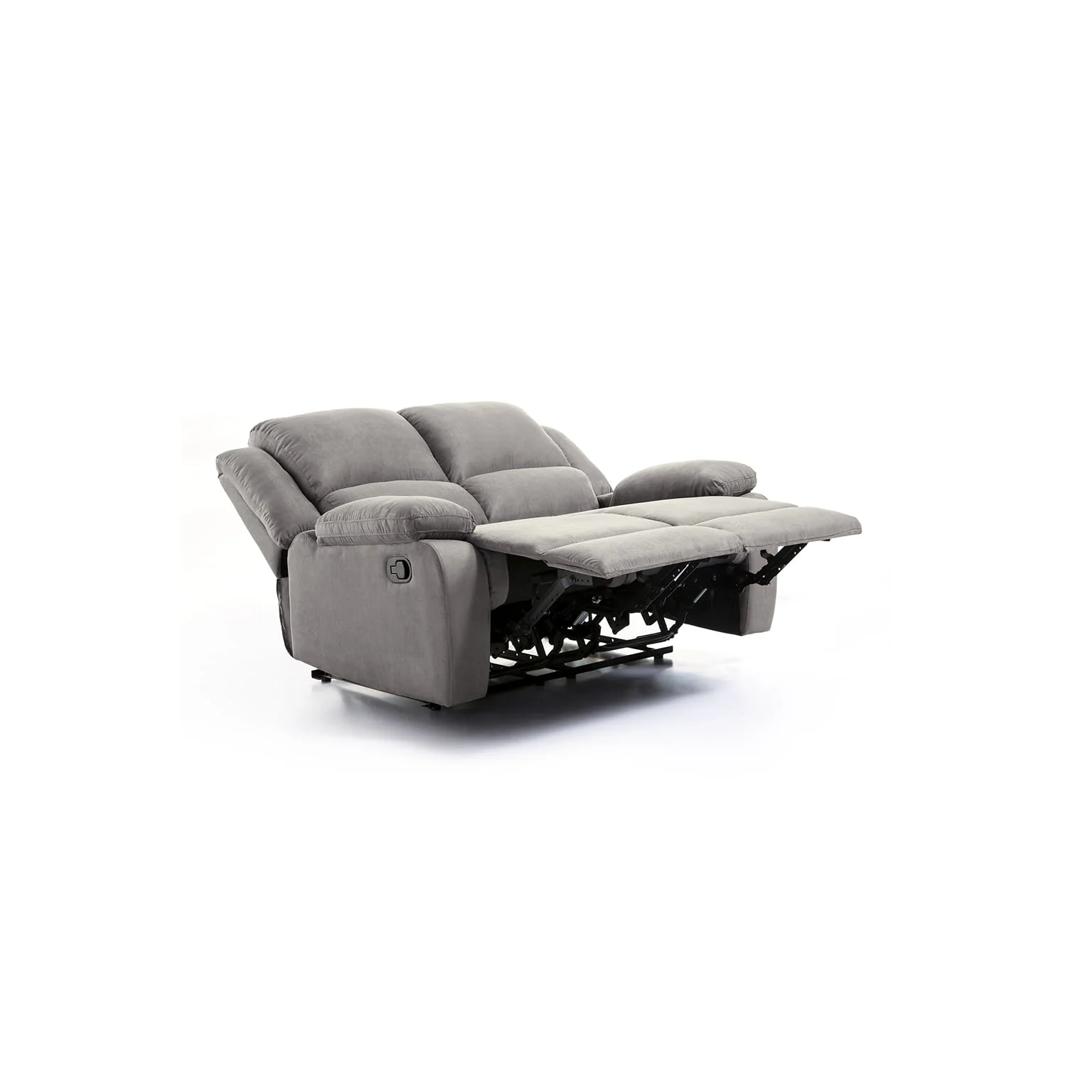 Sofá relax 2 plazas microfibra gris