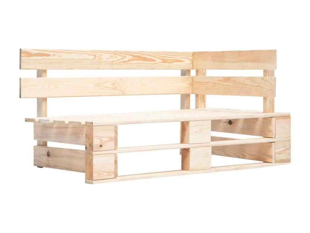 Sofá de palets 2 plazas cojines Habitarluz impregnada 76923VVHW
