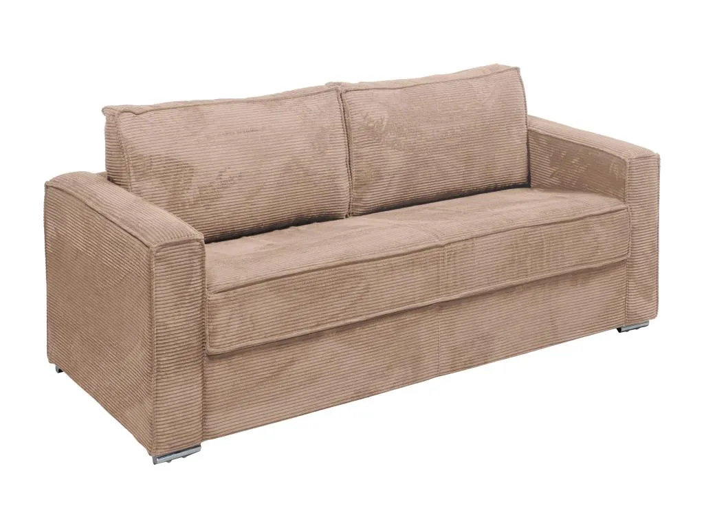 Sofá cama de 4 plazas de apertura rápida de pana color Decounico - 160 cm de ancho - Colchón de 22 cm Decounico