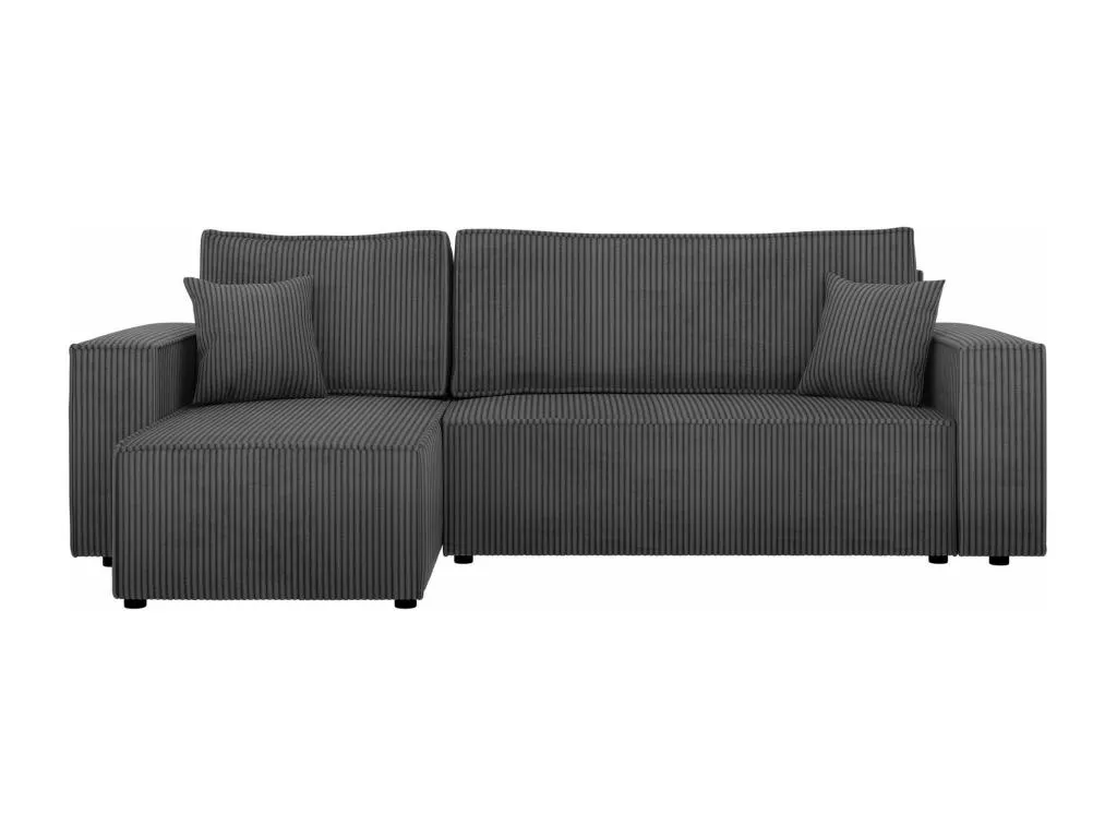 Sofá rinconero Hogarmini 100 Gris Función de descanso Caja de ropa de cama 244x145x82cm aeiu06307