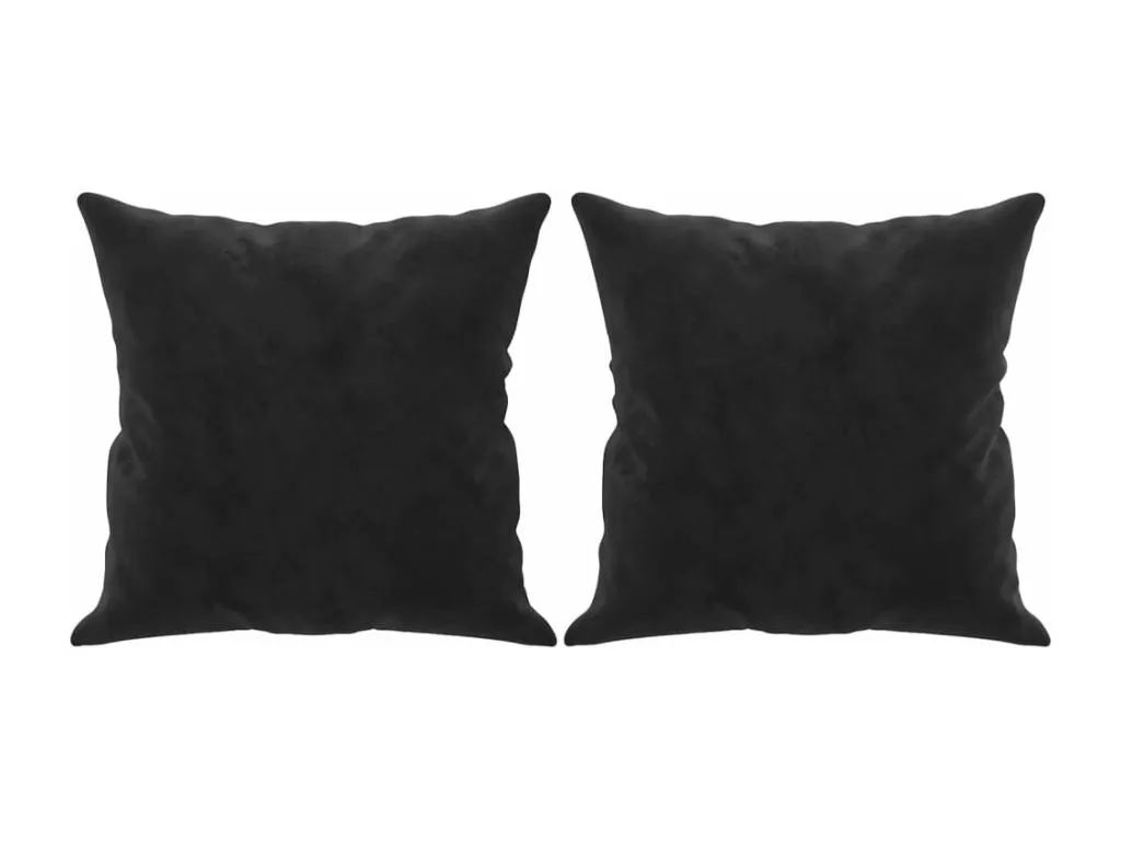 Sofá de 3 plazas con cojines terciopelo negro 180 cm SIAG43268