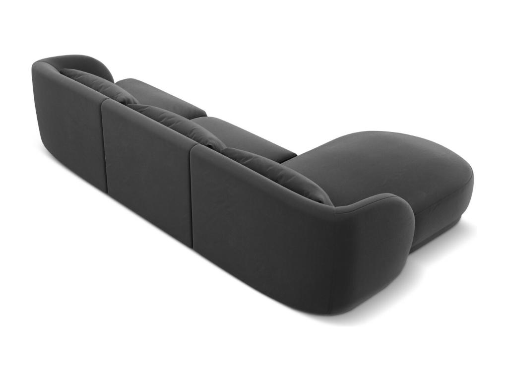 Sofá esquinero izquierdo Nidolux 4 plazas de gris- 255x156x70cm