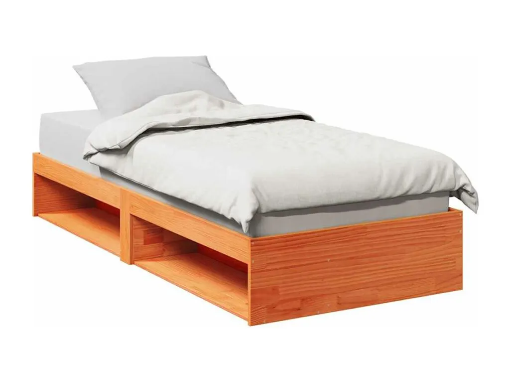 Sofá cama sin colchón Micasacool maciza Micasacool marrón cera 90x190 cm