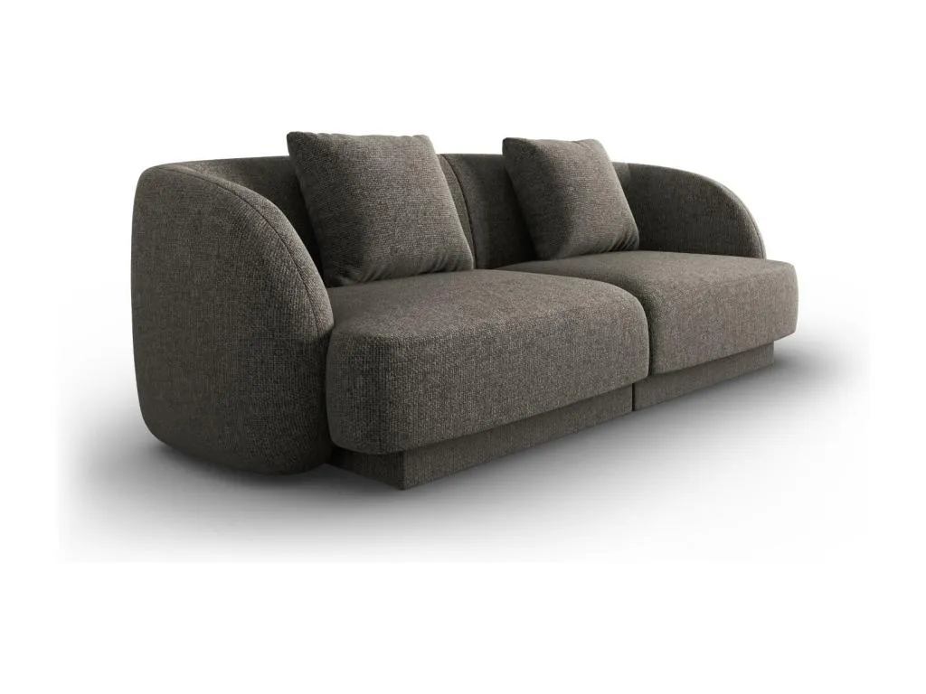 Homepleno - Sofá Homepleno 2 plazas de tejido chenilla gris - 180x90x70cm dfwq29366