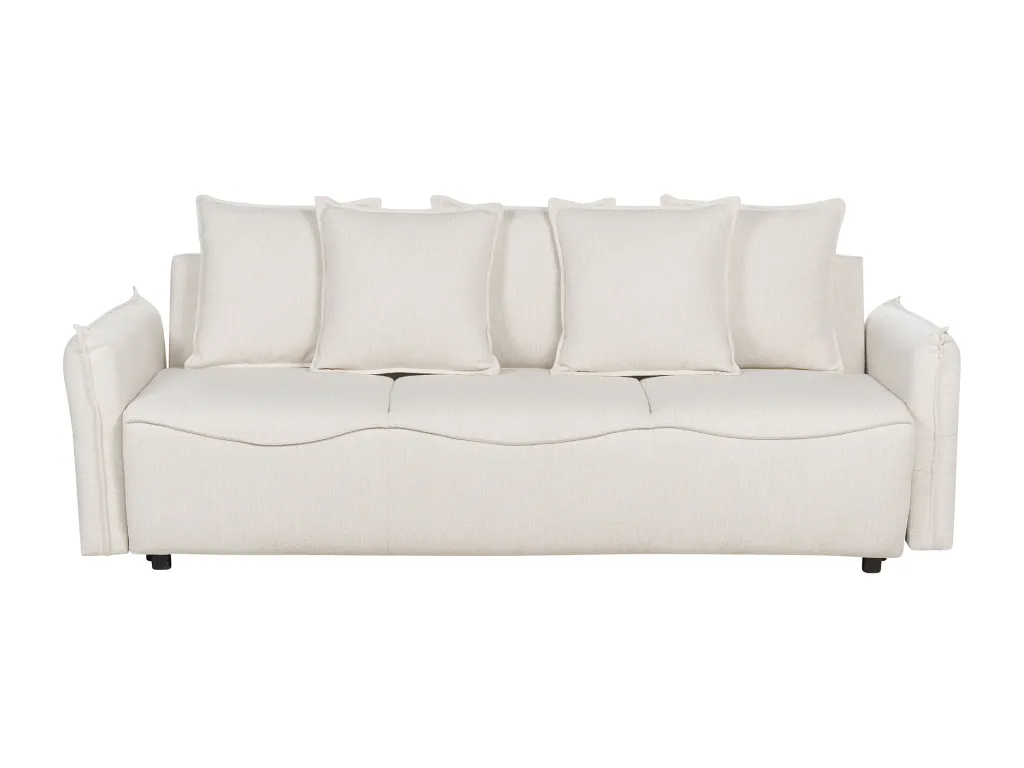 Sofá cama Lluesmahome color blanco crema  WU5160404